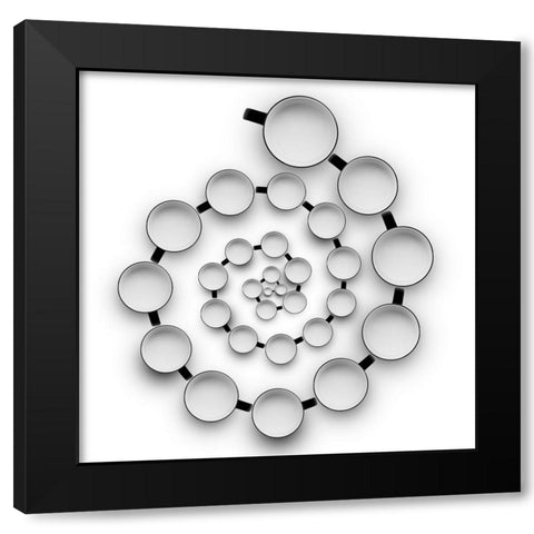 Helix Black Modern Wood Framed Art Print by De Kogel, Wieteke