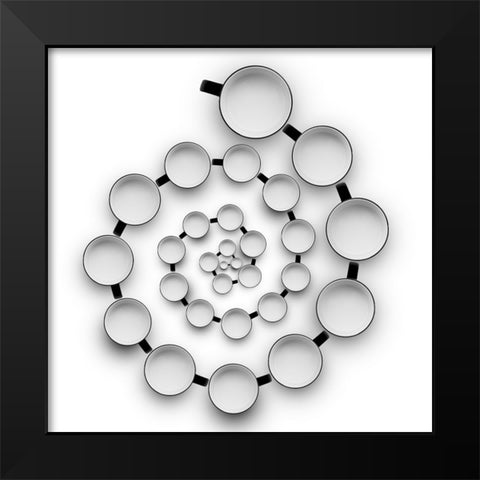 Helix Black Modern Wood Framed Art Print by De Kogel, Wieteke