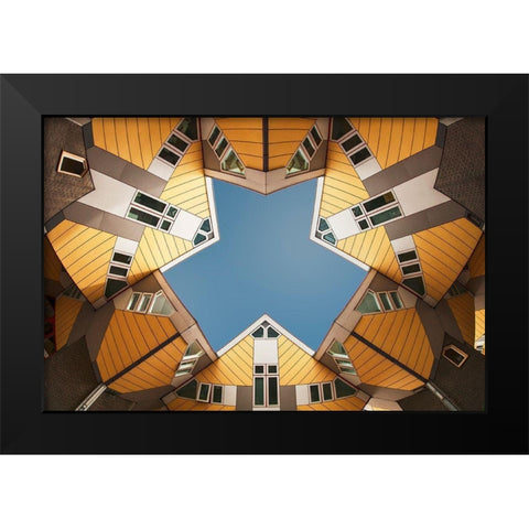Embracing The  Blue Sky Black Modern Wood Framed Art Print by Jonkman, Gerard