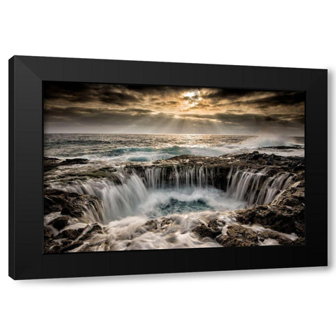 Genesis Black Modern Wood Framed Art Print with Double Matting by George, Andrew