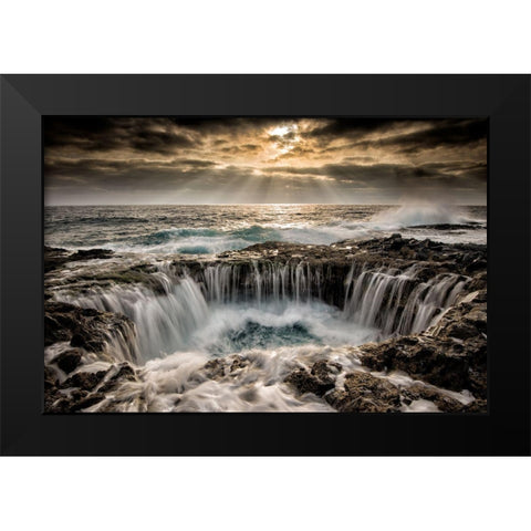 Genesis Black Modern Wood Framed Art Print by George, Andrew