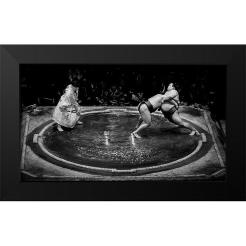 The Last Strength Black Modern Wood Framed Art Print by Song, Gunarto