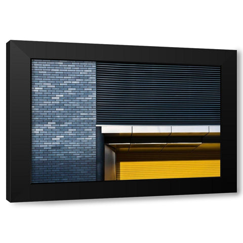 Yellow Shutter Black Modern Wood Framed Art Print by Wride, Linda