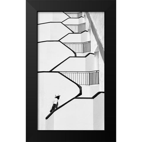 My Baby Left Me Black Modern Wood Framed Art Print by Correia, Rui