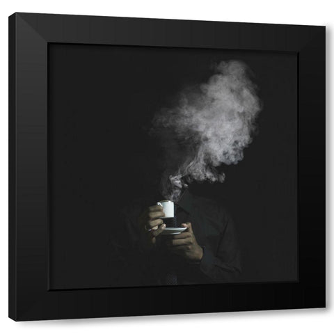 Coffee Black Modern Wood Framed Art Print with Double Matting by Ramon, Felipe