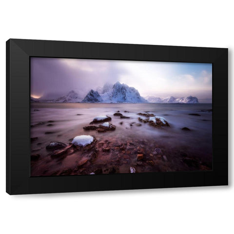 Paradise Black Modern Wood Framed Art Print with Double Matting by Martin Castan, David