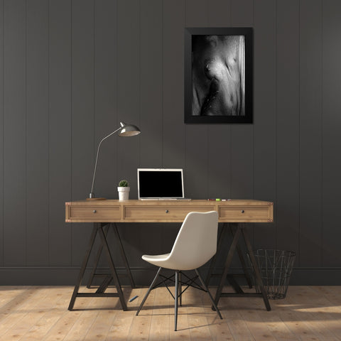 Phantom Pain Black Modern Wood Framed Art Print by Bousca, Bogdan
