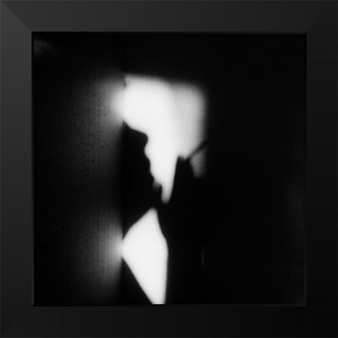 Hieroglyph Of Loneliness Black Modern Wood Framed Art Print by Hakhverdyan, Lilianna