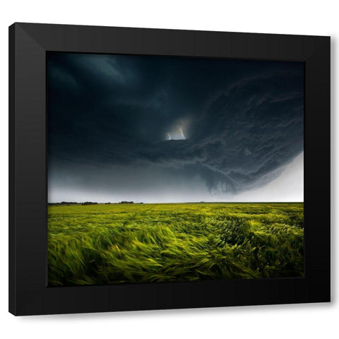 Sommergewitter_02 Black Modern Wood Framed Art Print with Double Matting by Schumacher, Nicolas