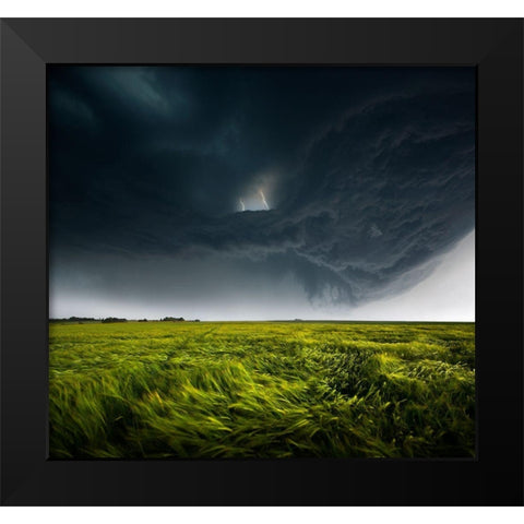 Sommergewitter_02 Black Modern Wood Framed Art Print by Schumacher, Nicolas