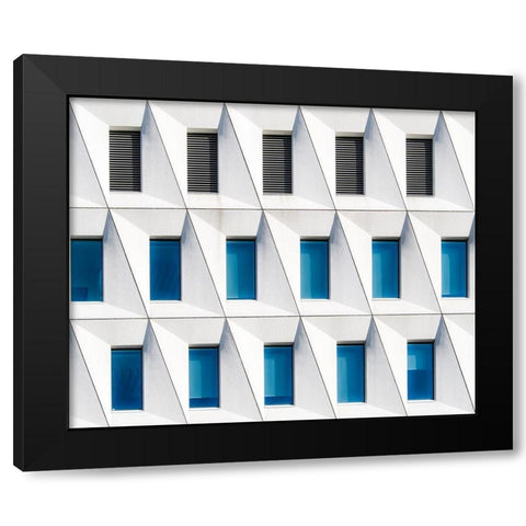 Backslashed Black Modern Wood Framed Art Print by Vangindertael, Luc