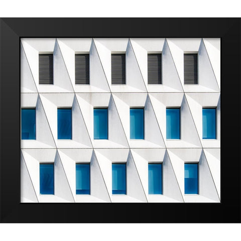 Backslashed Black Modern Wood Framed Art Print by Vangindertael, Luc