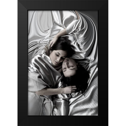 Serie: Blissful Black Modern Wood Framed Art Print by Mest, Olga