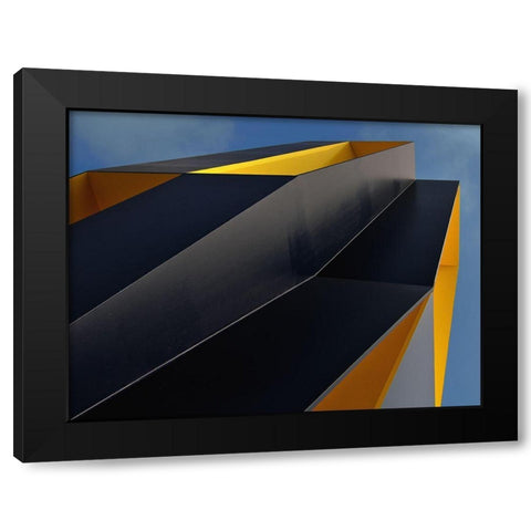 Column Black Modern Wood Framed Art Print with Double Matting by Van Maastricht, Henk