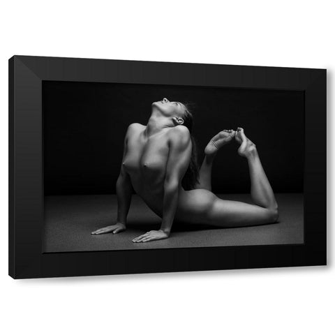 Bodyscape Black Modern Wood Framed Art Print by Belovodchenko, Anton