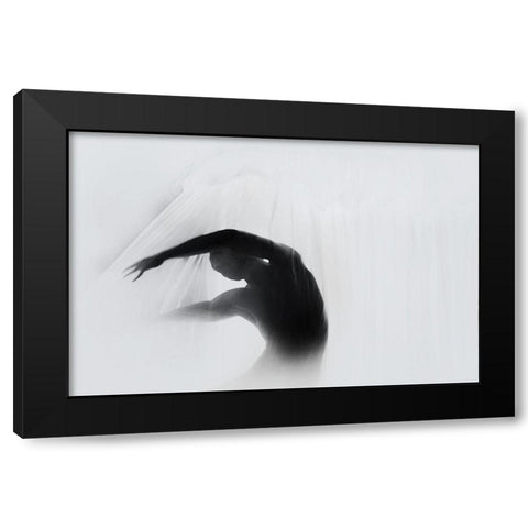 The Dance Of Silence Black Modern Wood Framed Art Print by Haghi, Babak