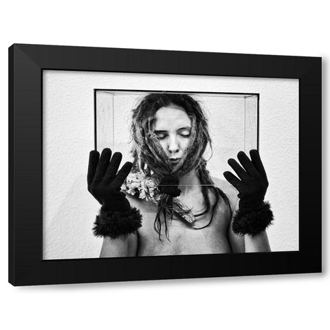 The Glass Prison Black Modern Wood Framed Art Print by Dirven, Ton