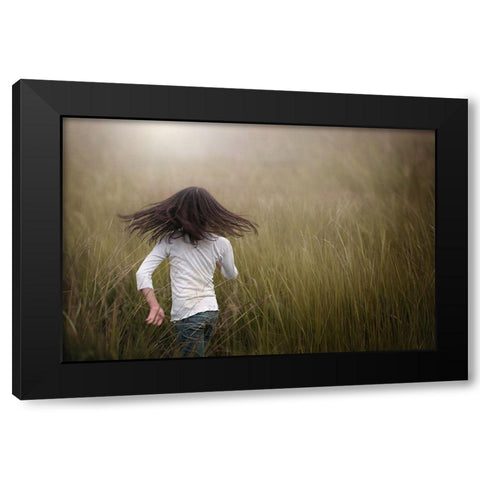 Noni Black Modern Wood Framed Art Print with Double Matting by Yudhi Winarno, Teguh