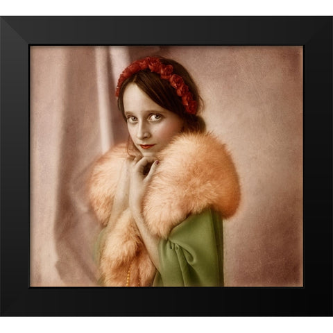 Untitled Black Modern Wood Framed Art Print by Melik-Nubarova, Svetlana