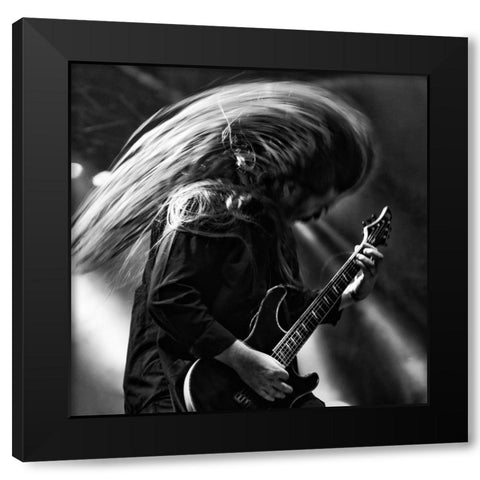 Metaldays L Black Modern Wood Framed Art Print with Double Matting by Sedevcic, Damijan