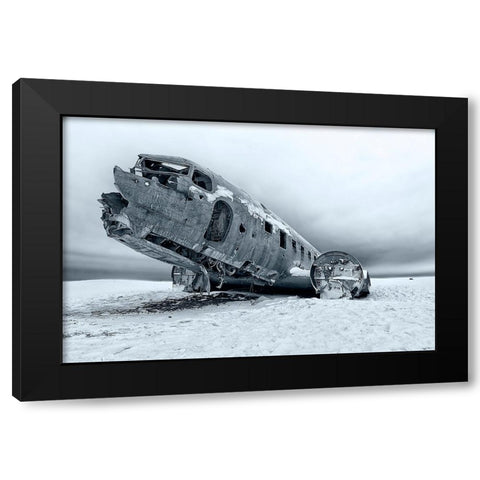 Safe Landing Black Modern Wood Framed Art Print by Benussi, Anthony