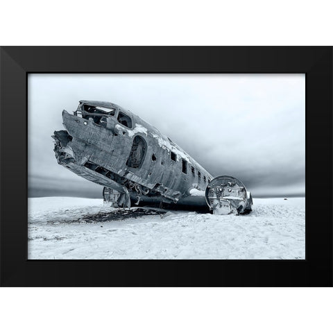 Safe Landing Black Modern Wood Framed Art Print by Benussi, Anthony