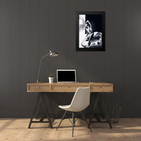 Katrin Black Modern Wood Framed Art Print by Rise, Zachar