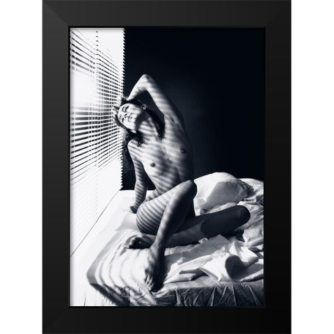Katrin Black Modern Wood Framed Art Print by Rise, Zachar