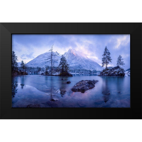 The Frozen Mountain Black Modern Wood Framed Art Print by Gastager, Daniel