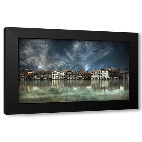 Reflections In Venice Black Modern Wood Framed Art Print by Bautista., Nieves