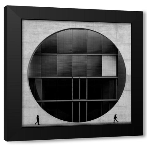 O2 Black Modern Wood Framed Art Print with Double Matting by Correia Da, Fernando
