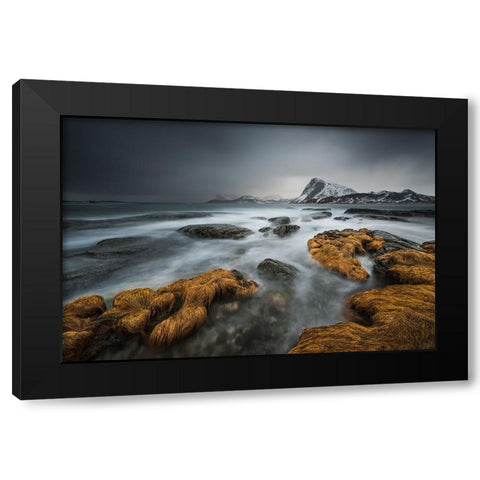 Stormy Black Modern Wood Framed Art Print with Double Matting by Hoffmann, Raymond
