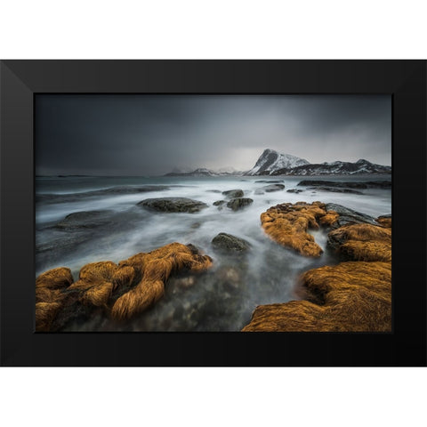 Stormy Black Modern Wood Framed Art Print by Hoffmann, Raymond