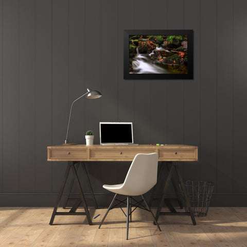 Autumn Melodies Black Modern Wood Framed Art Print by Pancareken, Yavuz