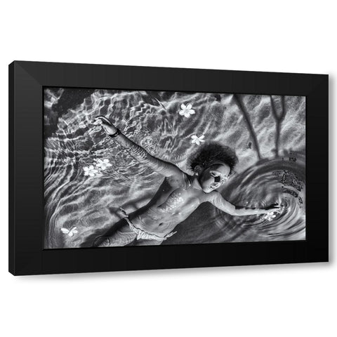 I Can Fly Black Modern Wood Framed Art Print by Salgado Gispert, Gloria