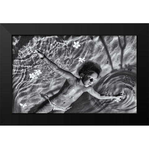 I Can Fly Black Modern Wood Framed Art Print by Salgado Gispert, Gloria