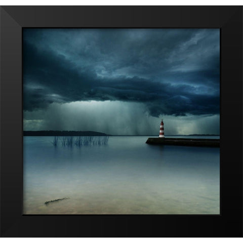 Untitled Black Modern Wood Framed Art Print by Zarys, Mindaugas