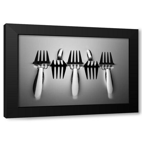 Drowning Black Modern Wood Framed Art Print by De Kogel, Wieteke