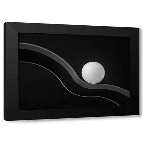 Balancing Black Modern Wood Framed Art Print by Hammer, Jacqueline