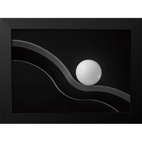 Balancing Black Modern Wood Framed Art Print by Hammer, Jacqueline