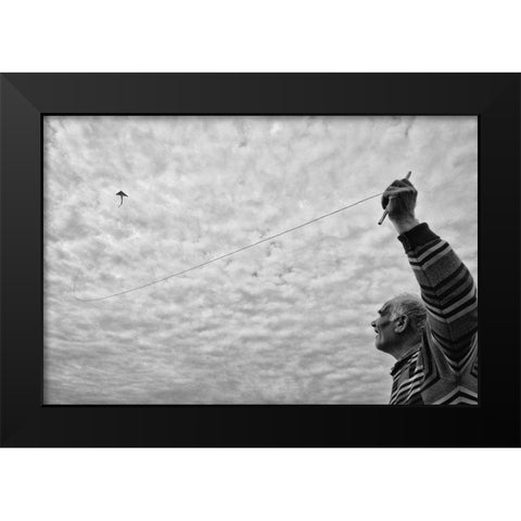 Freedom Black Modern Wood Framed Art Print by Ihyabozkurt