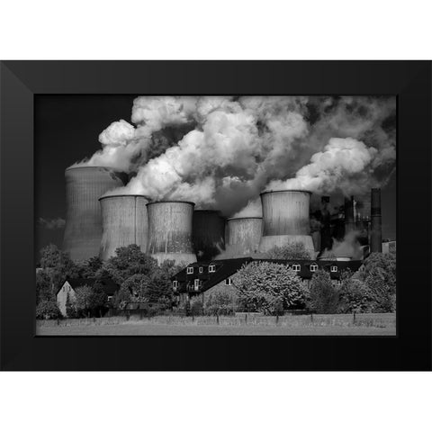 The Qgoodq Neighbor ... Black Modern Wood Framed Art Print by Buchmann, Oliver