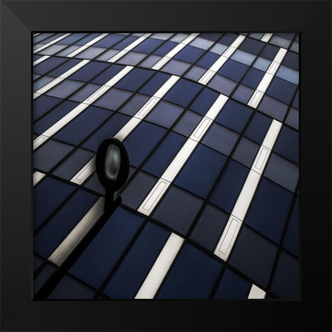 Checkerboard Black Modern Wood Framed Art Print by Claes, Gilbert