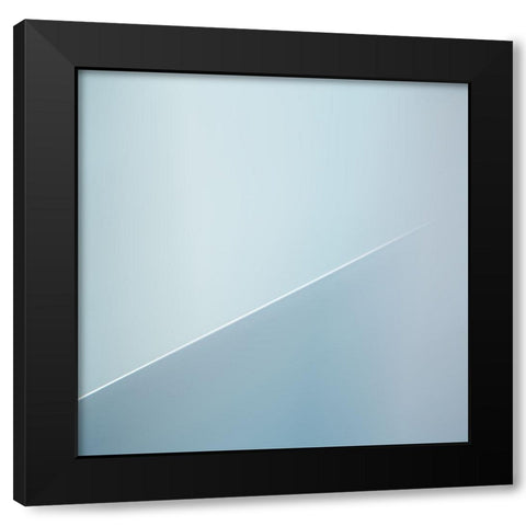 The White Line Black Modern Wood Framed Art Print with Double Matting by Claes, Gilbert