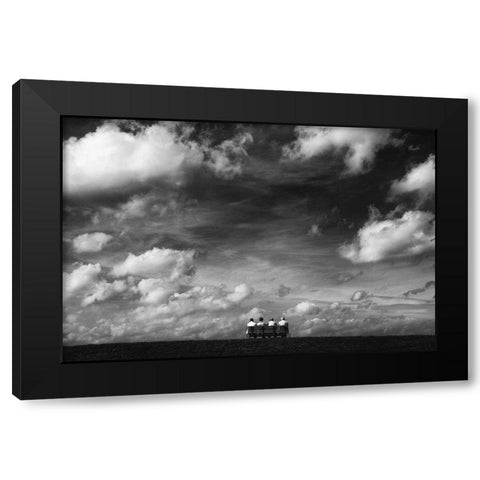 Under The Sky Black Modern Wood Framed Art Print by Hawerkamp, Hans-Wolfgang