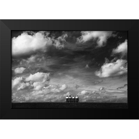 Under The Sky Black Modern Wood Framed Art Print by Hawerkamp, Hans-Wolfgang