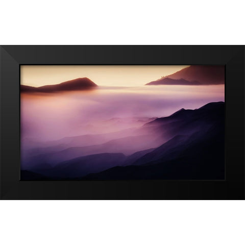 Land Of Fog II Black Modern Wood Framed Art Print by Gunawan, Rudi