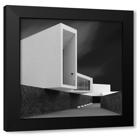 White Walls Black Modern Wood Framed Art Print by Azevedo, Olavo
