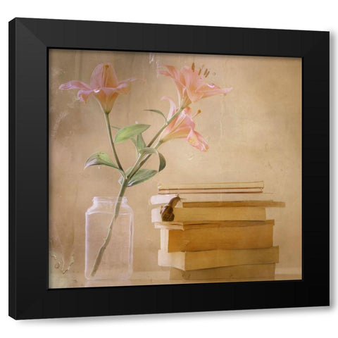 Slowly But Surely Black Modern Wood Framed Art Print with Double Matting by Devos, Delphine