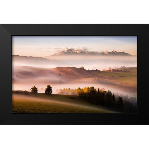 Just A Silence Black Modern Wood Framed Art Print by Svoboda Mqep, Peter